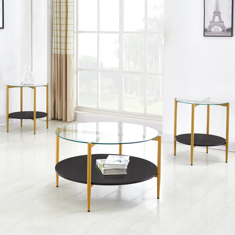 Everly Quinn Nadine 3 Piece Coffee Table Set & Reviews Wayfair